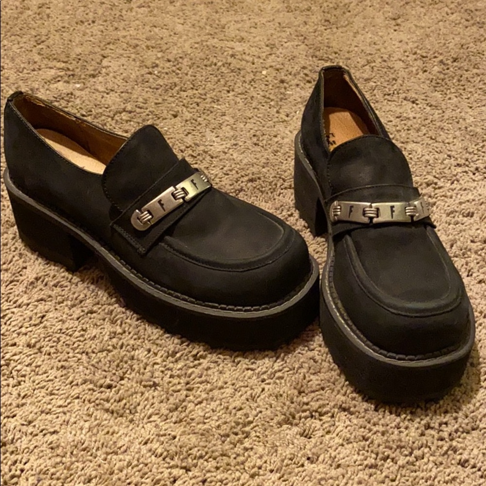 Vintage John Fluevog Platform Loafer Nubuck m8/w10